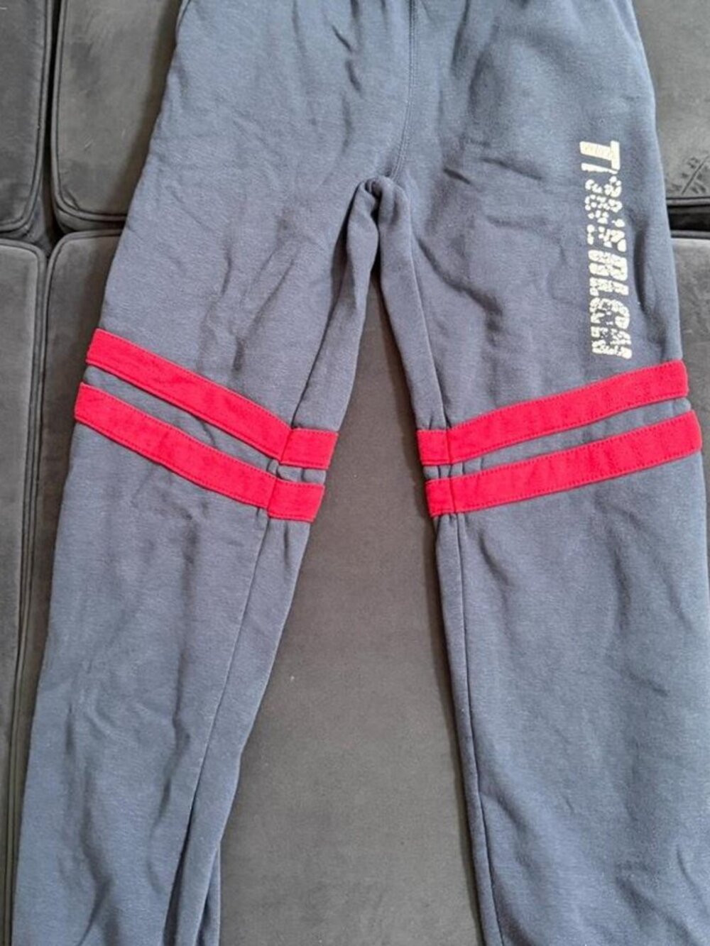True Religion Boys Navy Sweatpants Red Stripe Joggers Size 14